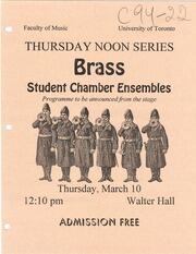 Brass student chamber ensembles