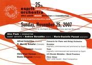 [Esprit Orchestra with Andrew Burashko, piano and Marie-Danielle Parent, soprano : flyer]