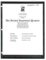 Del Fourgo saxophone quartet