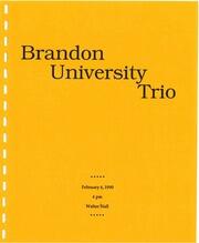 Brandon University Trio