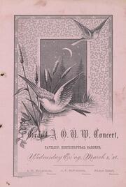 Grand A.O.U.W. concert : Pavilion, Horticultural Gardens : [program]
