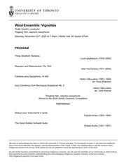 Wind Ensemble : Vignettes