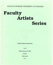 Faculty artists series : Prokofiev Mozart festival
