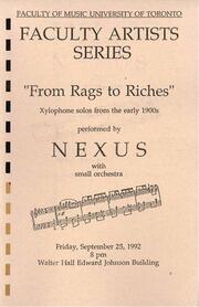 From rags to riches : Xylophone solos from the early 1900s performed by Nexus with small orchestra