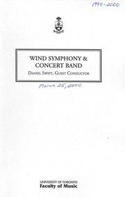 Wind symphony and concert band