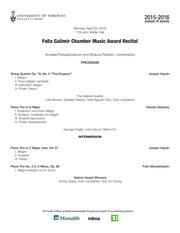 Felix Galimir chamber music award recital