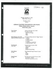 German masters for bassoon and piano