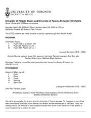 University of Toronto Choirs and University of Toronto Symphony Orchestra