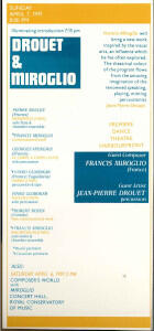 Drouet and Miroglio : [flyer]