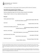 Third year undergraduate singers in performance
