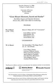 Great Mozart moments, sacred and secular