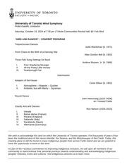 University of Toronto Wind Symphony : Airs and dances