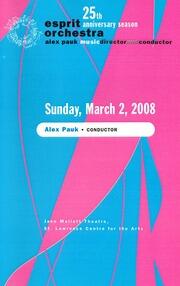 Esprit Orchestra concert : [program]