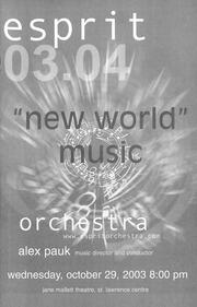 New world music : [program]