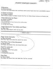 Student composer concert I