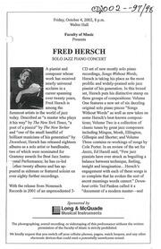 Fred Hersch : solo jazz piano concert