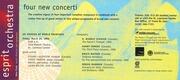 Four new concerti : an evening of world premieres : [flyer]