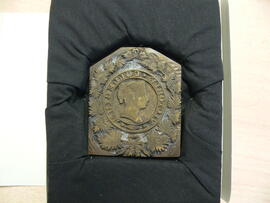 Victoria University crest bronze engraving plate