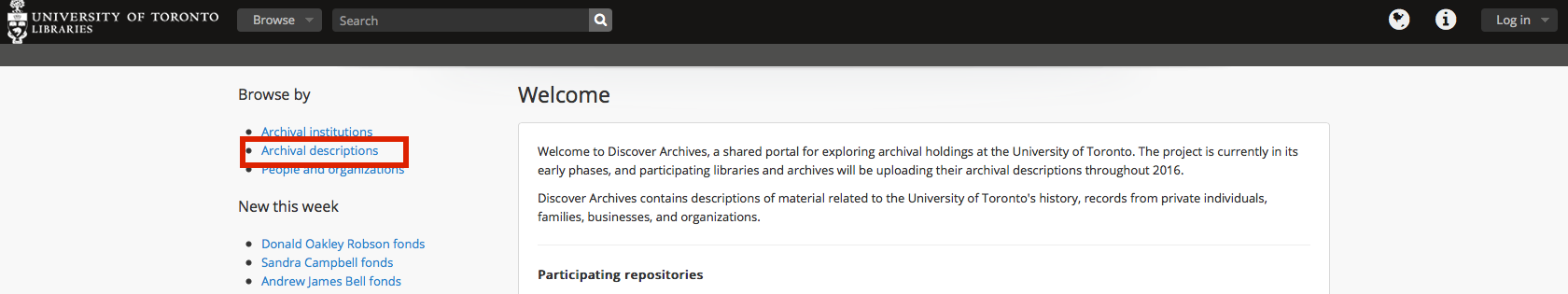 Archival Descriptions