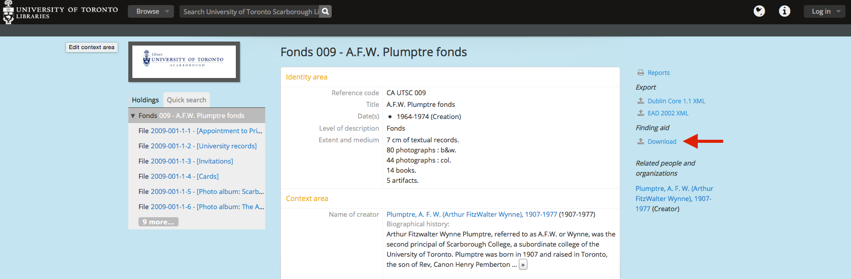 PDF Finding Aid