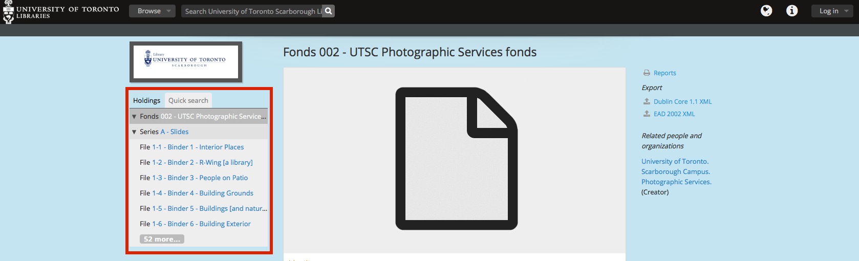 Reading Finding Aids