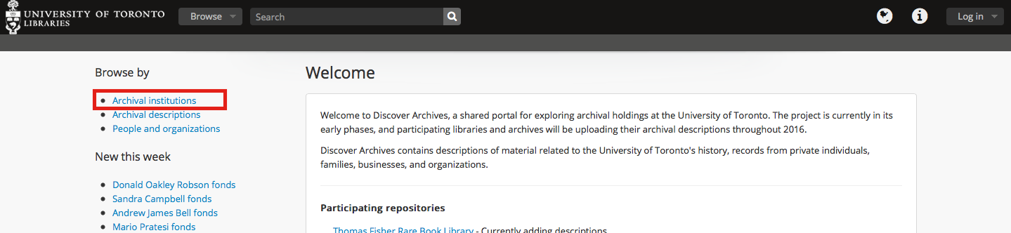 Archival Institutions